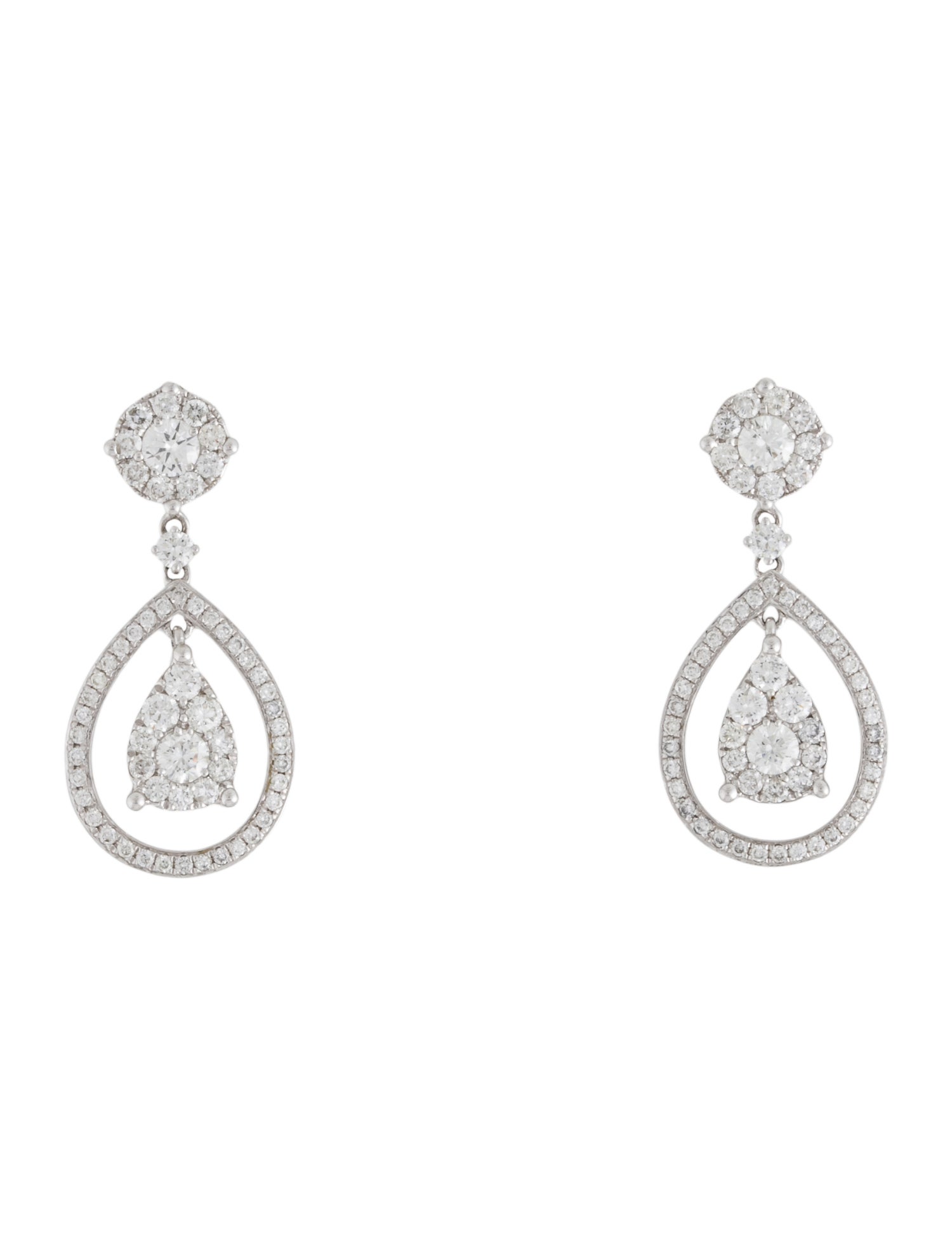 Earrings 18K 2.32ctw Diamond Drop