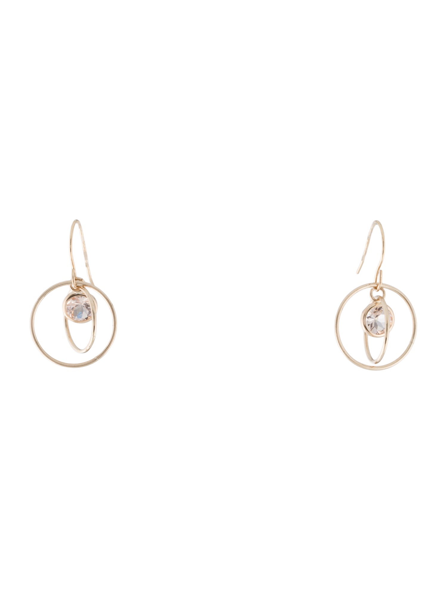Earrings 10K Morganite Drop Earrings
