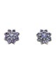 Earrings 14K Tanzanite Cluster Stud Earrings