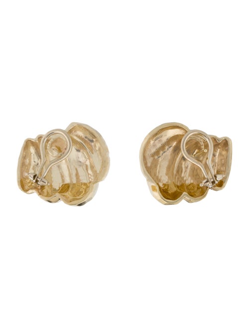 Earrings 14K Textured Earclips