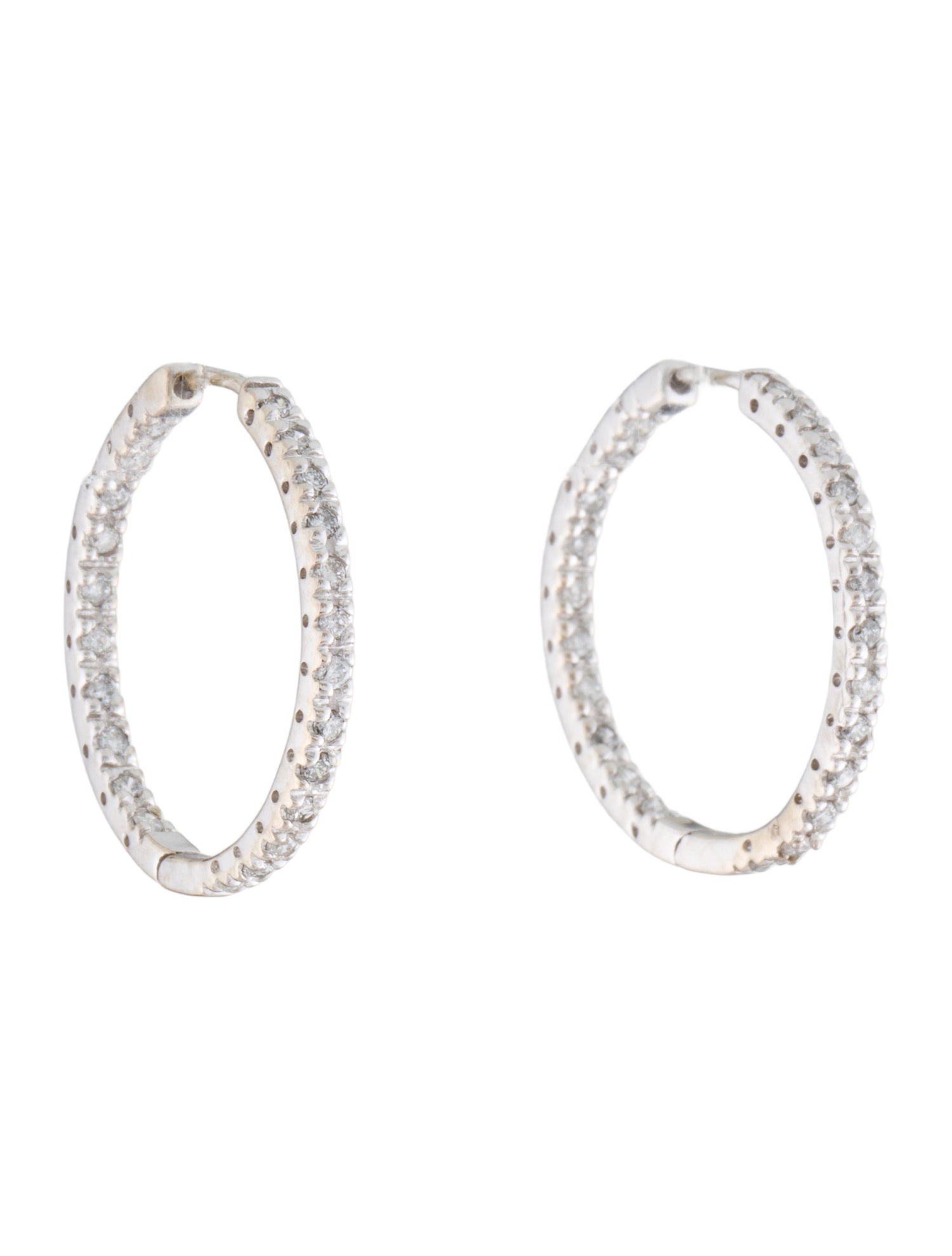 Earrings 14K Diamond Inside-Out Hoop Earrings