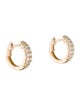 Earrings 14K Diamond Double Row Huggie Earrings