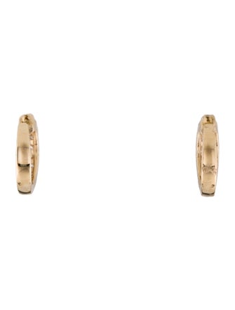 Earrings 14K Diamond Double Row Huggie Earrings