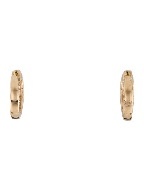 Earrings 14K Diamond Double Row Huggie Earrings