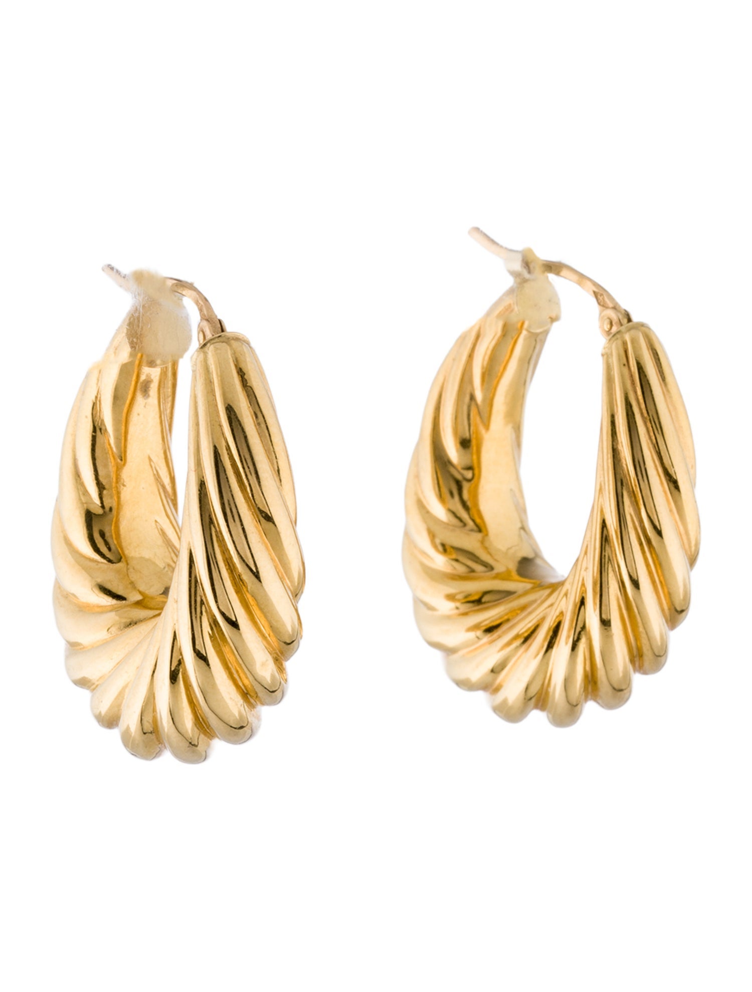 Earrings 18K Twist Hoop Earrings
