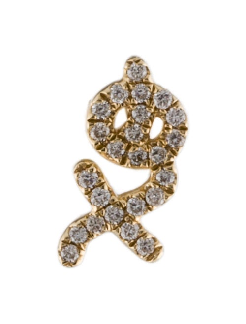 Sydney Evan 14K Diamond 'XO' Single Stud Earring