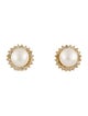 Earrings 14K Pearl & Diamond Halo Studs