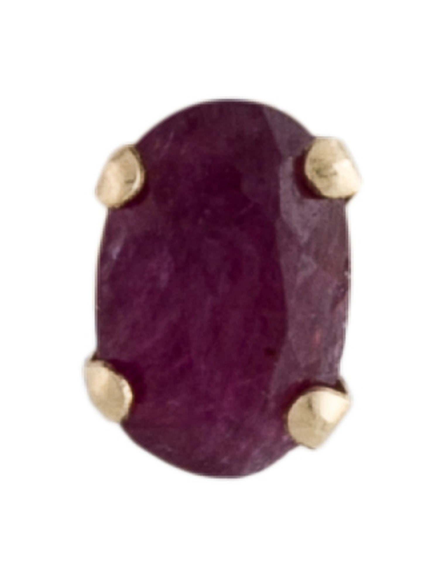 Earrings 14K Ruby Single Stud Earring