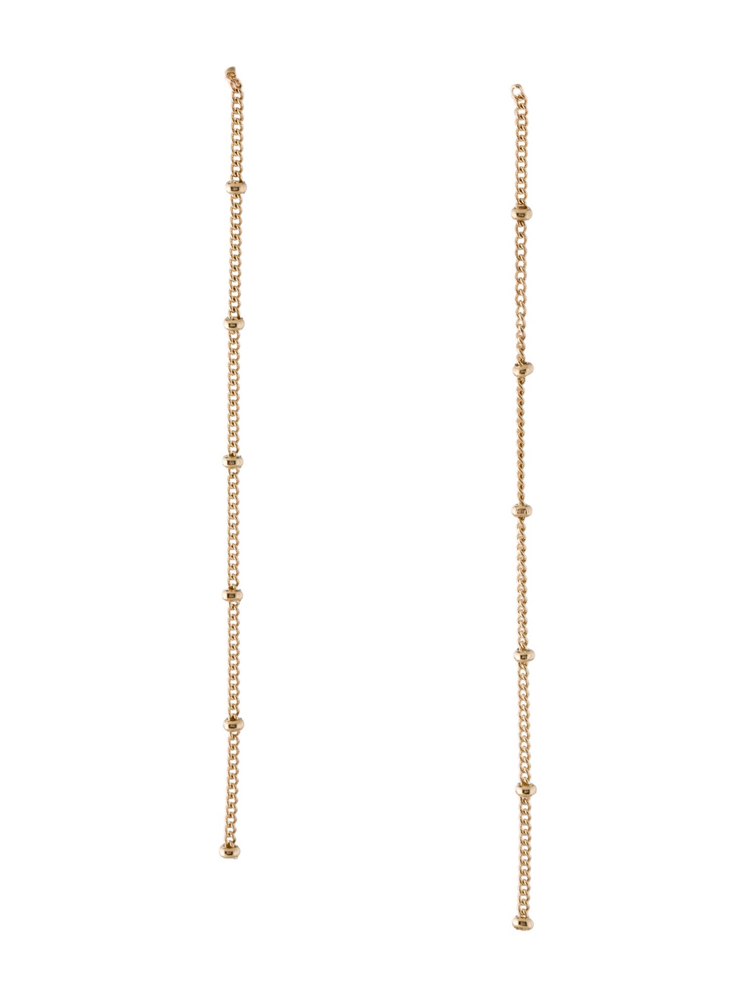 Earrings 14K Ball Chain Drop Earrings