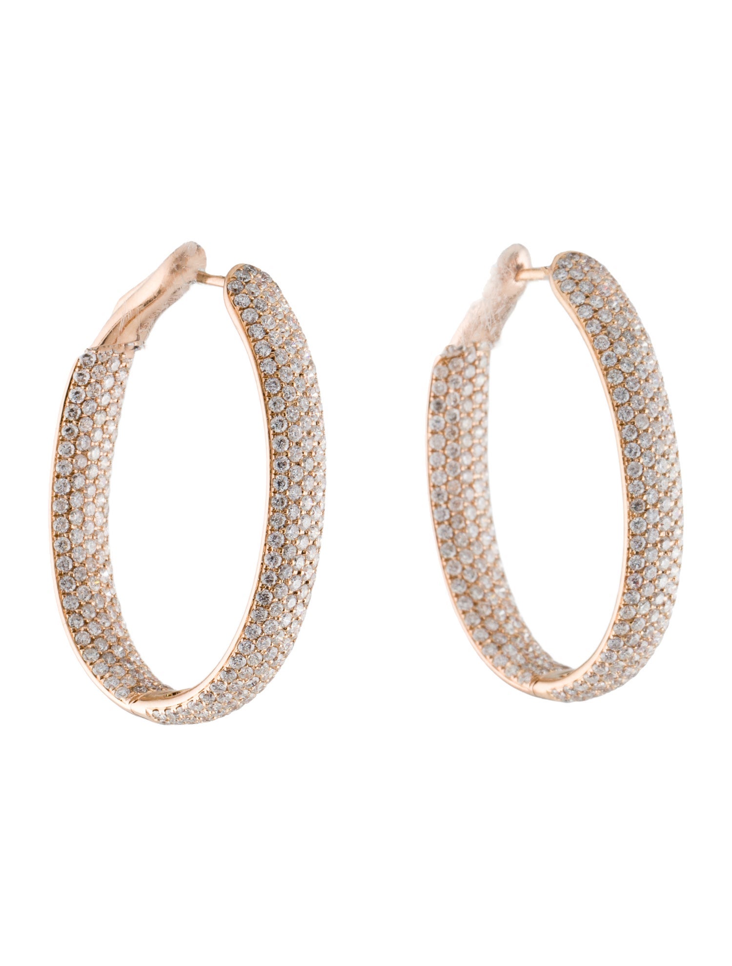 Earrings 18K 2.01ctw Diamond Hoop Earrings