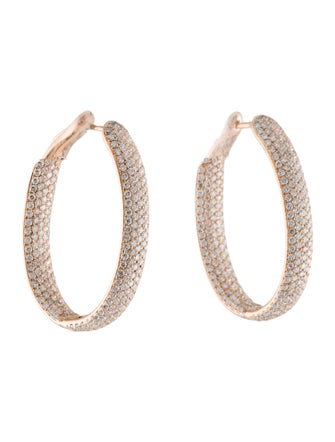 Earrings 18K 2.01ctw Diamond Hoop Earrings