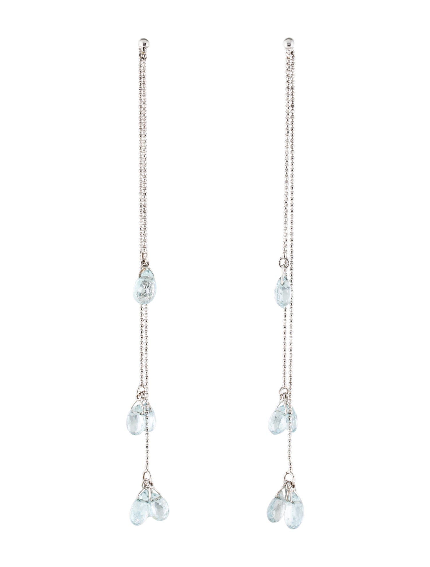 Earrings 18K Aquamarine Drop
