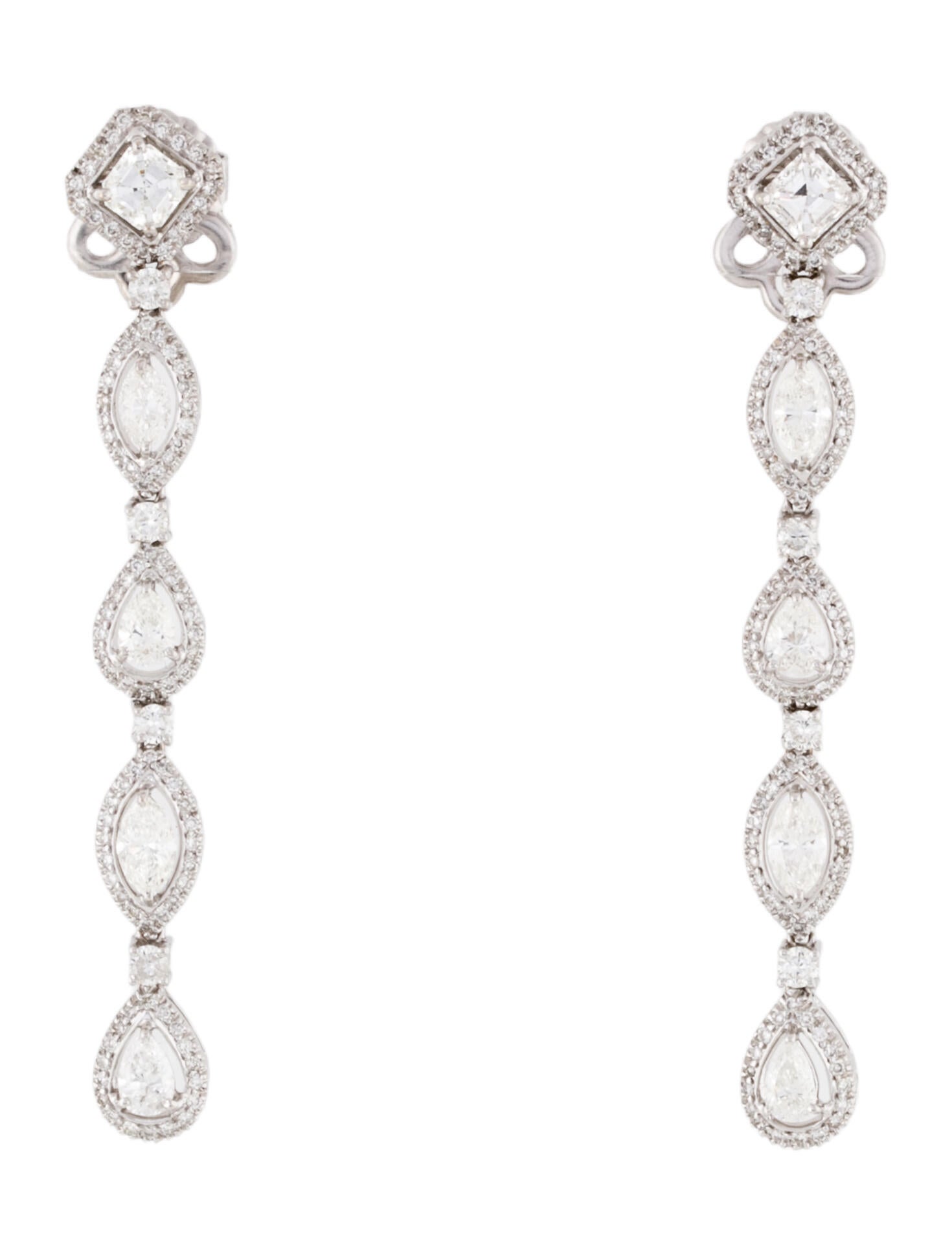 Earrings 18K 4.00ctw Drop Earrings