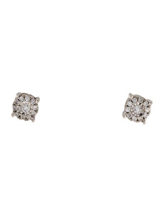 Earrings 14K Diamond Cluster Stud Earrings