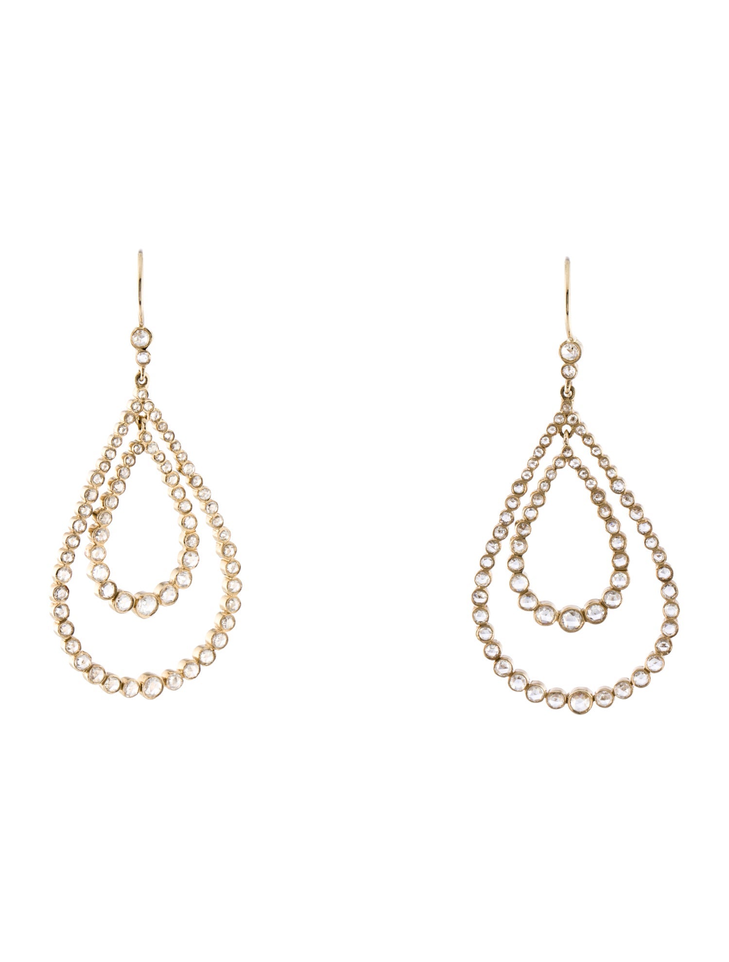 Earrings 18K Diamond Drop Earrings