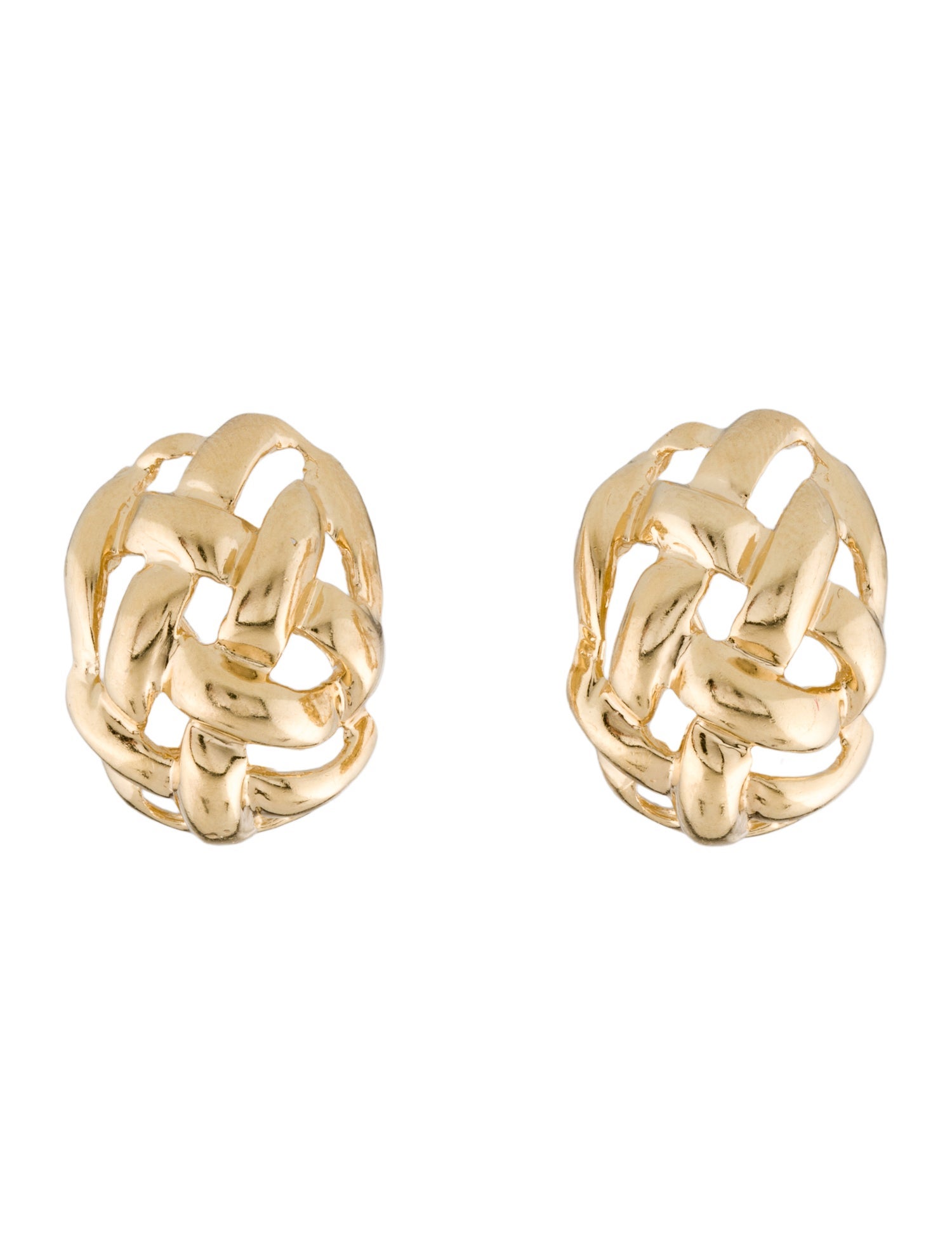 Earrings 14K Braided Earclips