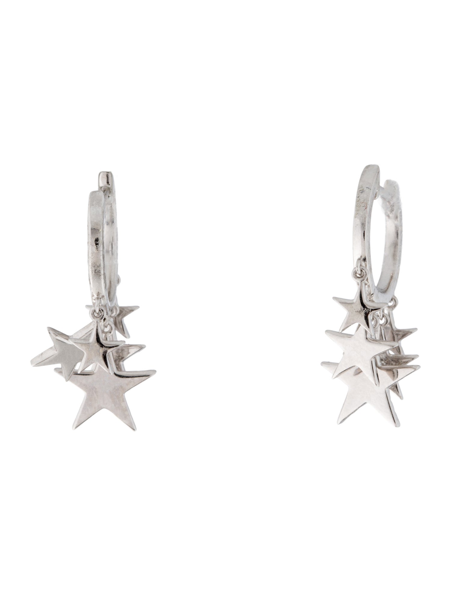 Earrings 14K Diamond Star Drop Earrings