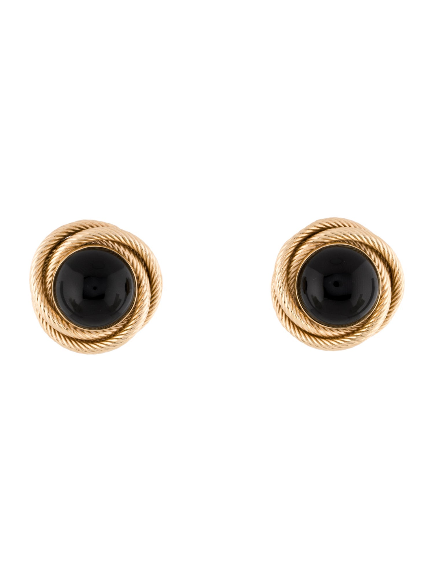 Earrings 14K Onyx Earclips