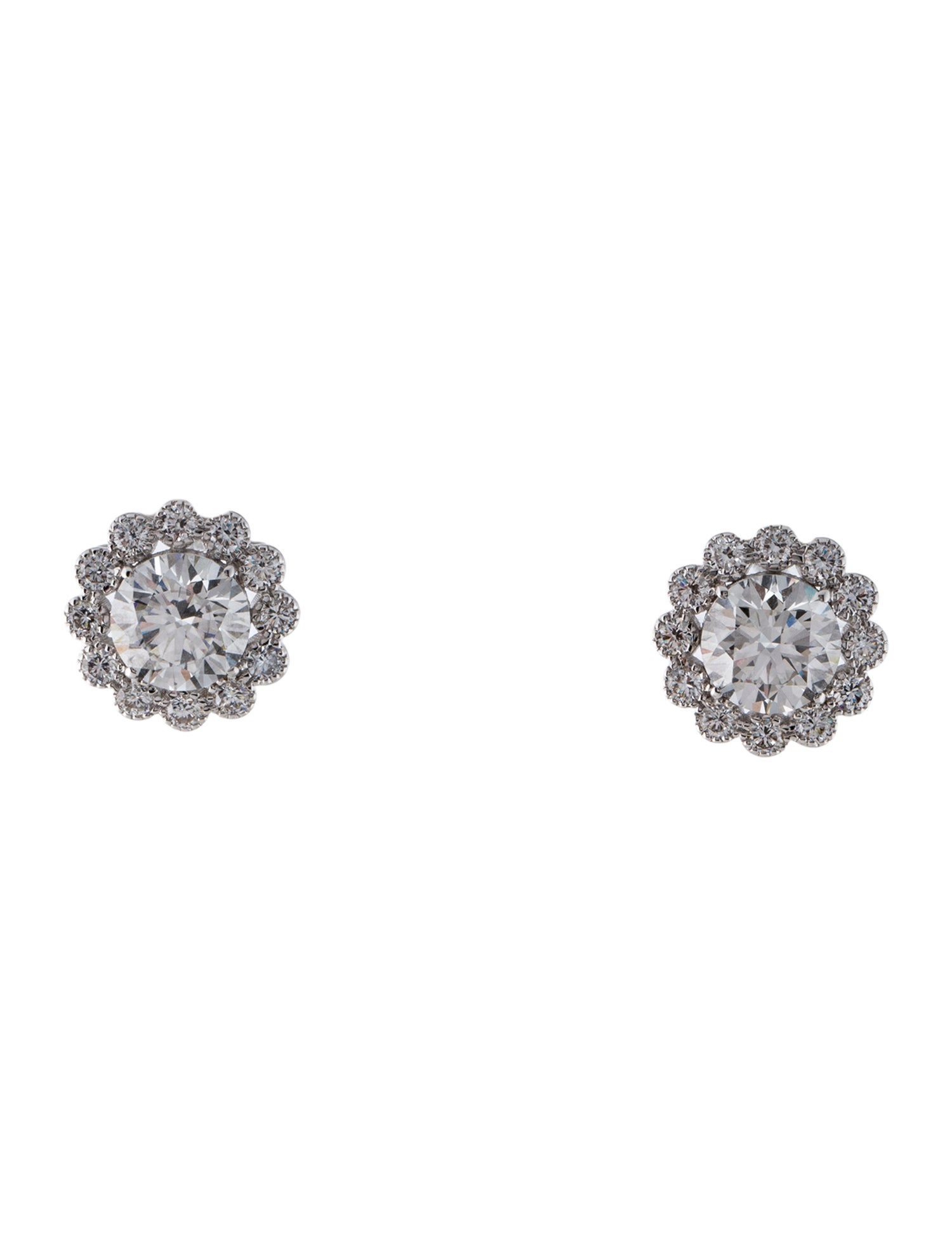 Earrings 14K 4.16ctw Lab-Grown Diamond Cluster Stud Earrings