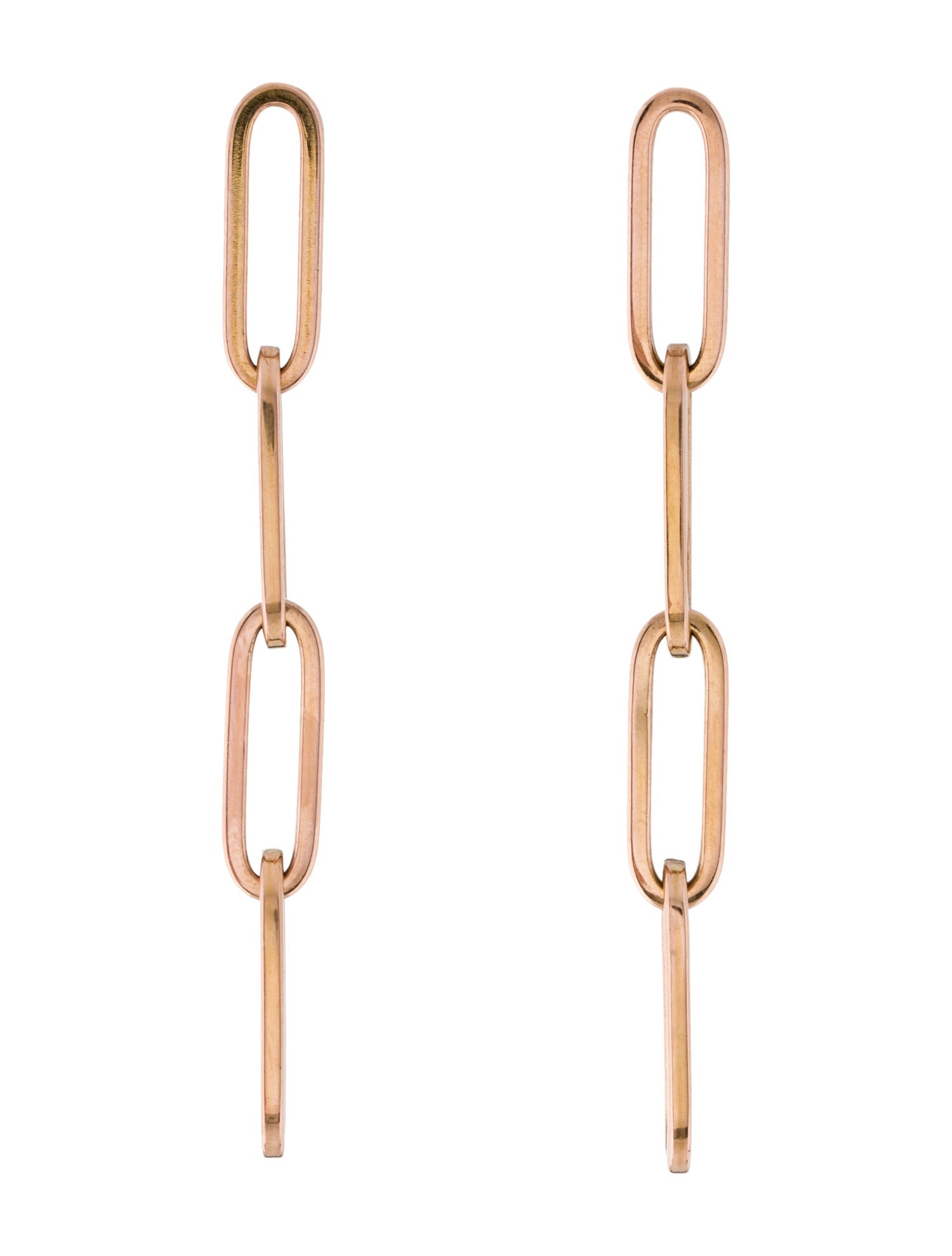 Earrings 14K Rose Gold Link Drop