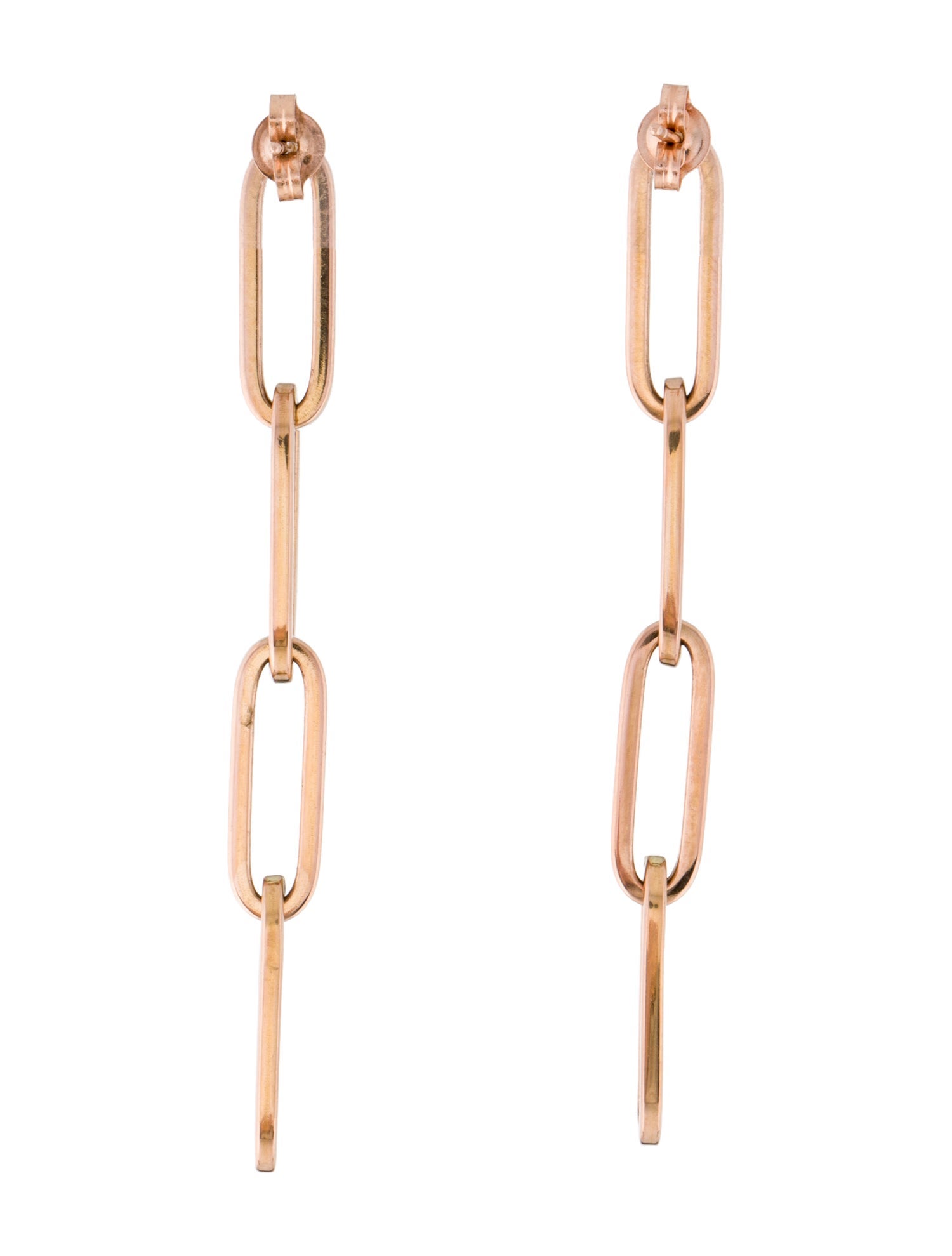 Earrings 14K Rose Gold Link Drop