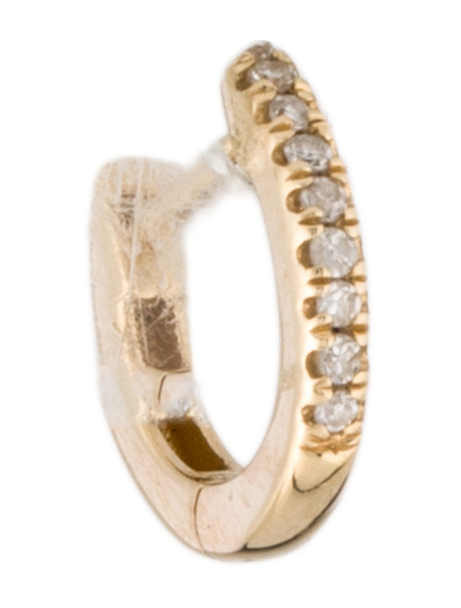 Earrings 14K Diamond Single Huggie Earring