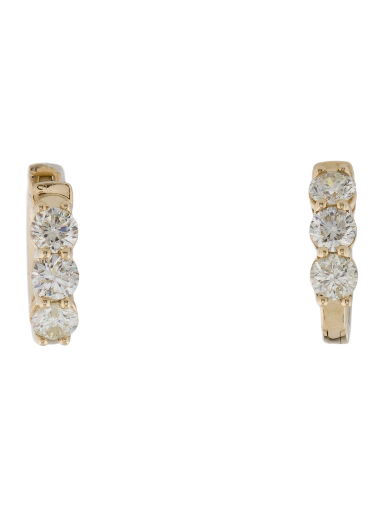Earrings 14K 1.00ctw Diamond Huggie Earrings