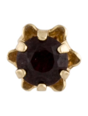 Earrings 14K Garnet Single Stud Earring