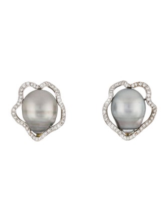 Earrings Pearl & Diamond Clip-On Earrings