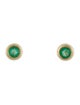 Earrings 14K Emerald Bezel Studs