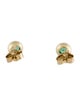 Earrings 14K Emerald Bezel Studs
