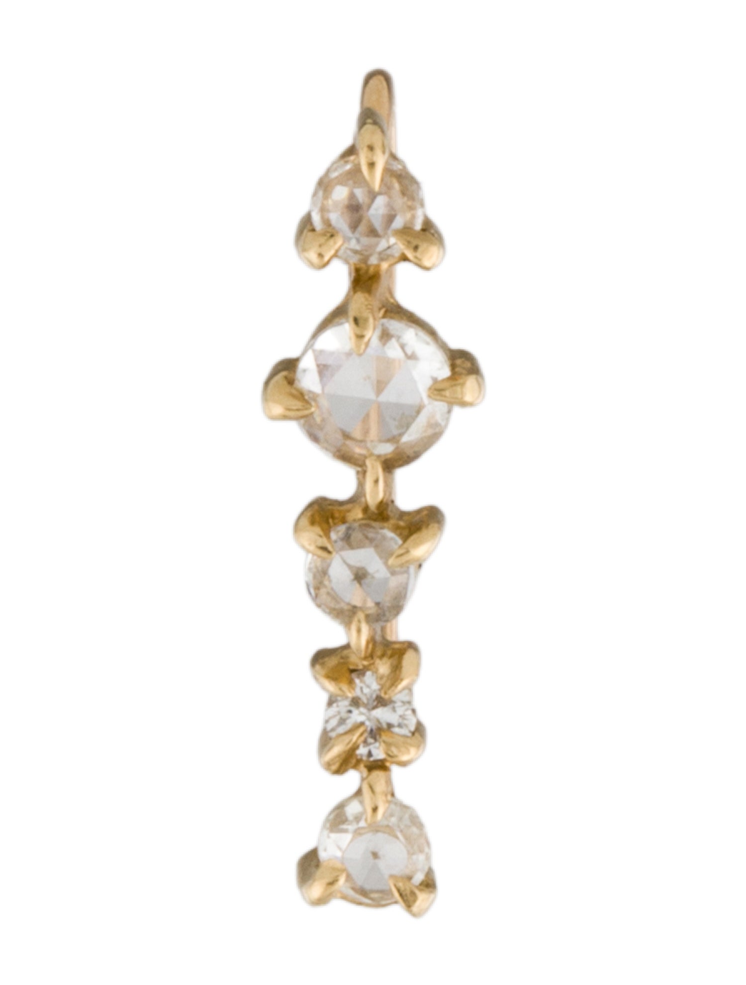 Earrings 14K Diamond Single Ear Climber