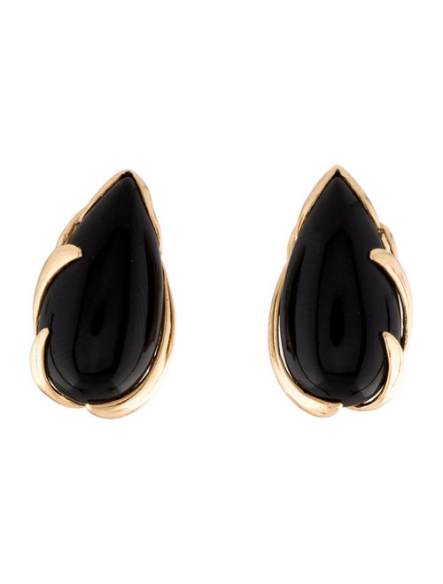 Earrings 14K Onyx Earclip Earrings