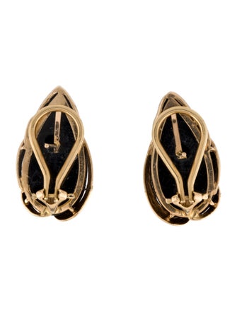 Earrings 14K Onyx Earclip Earrings