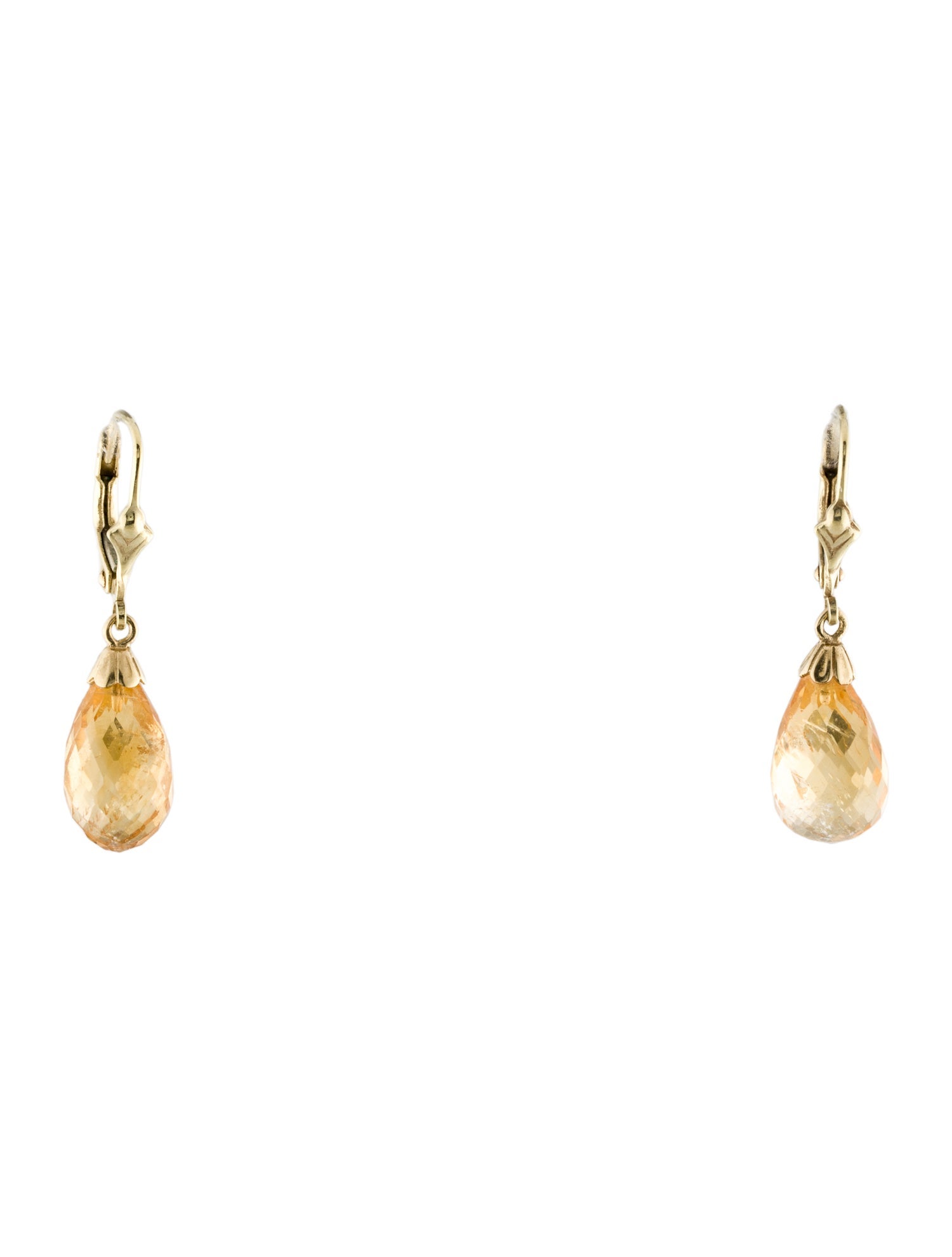 Earrings 14K Citrine Drop
