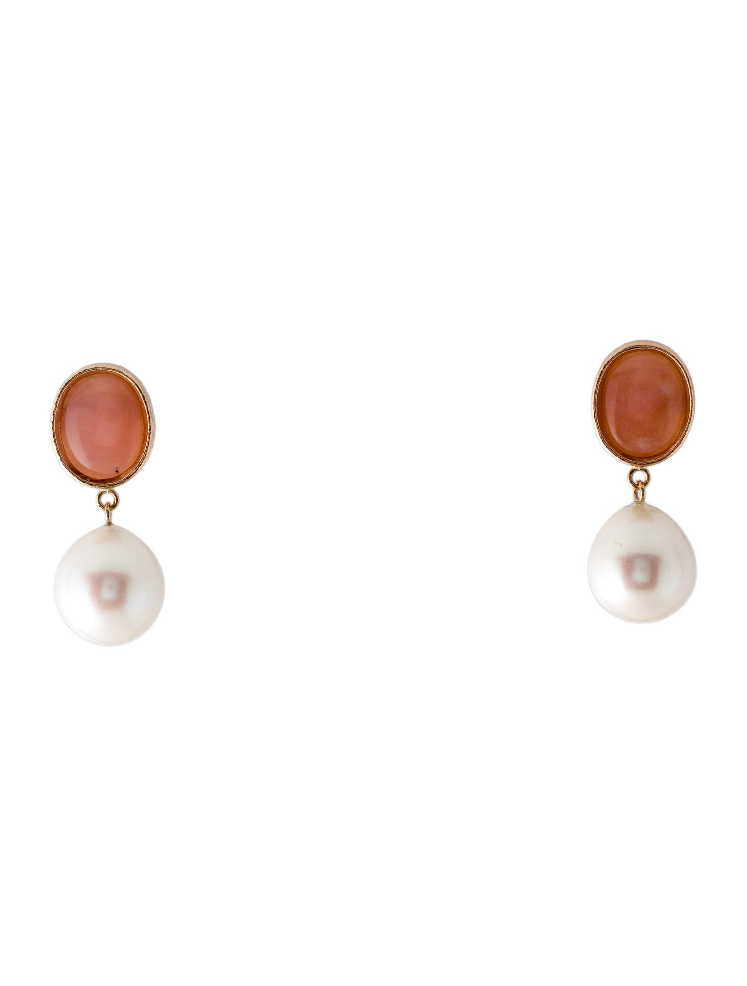 Earrings 14K Pearl & Opal Drop Earrings