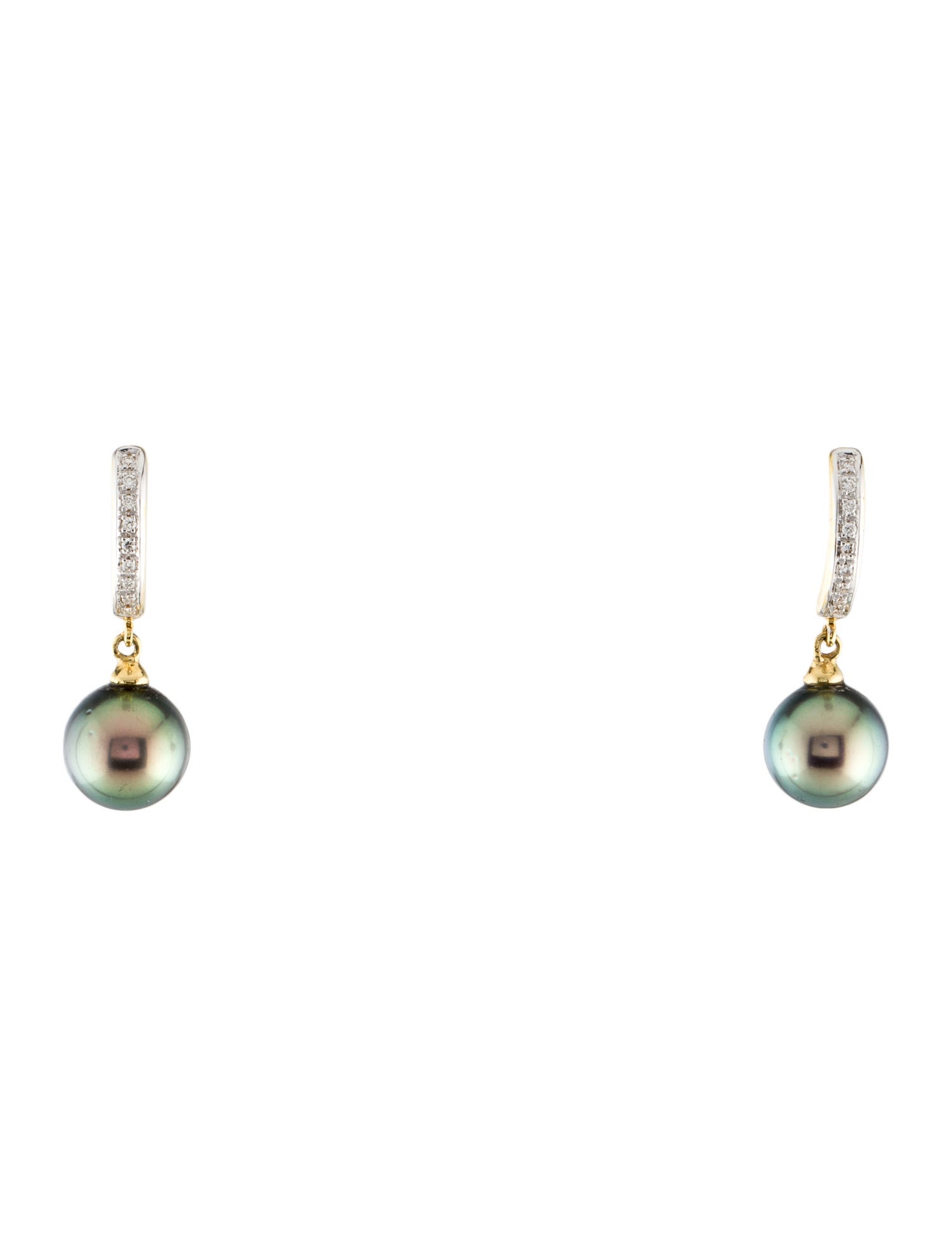 Earrings 14K Pearl & Diamond Drop Earrings