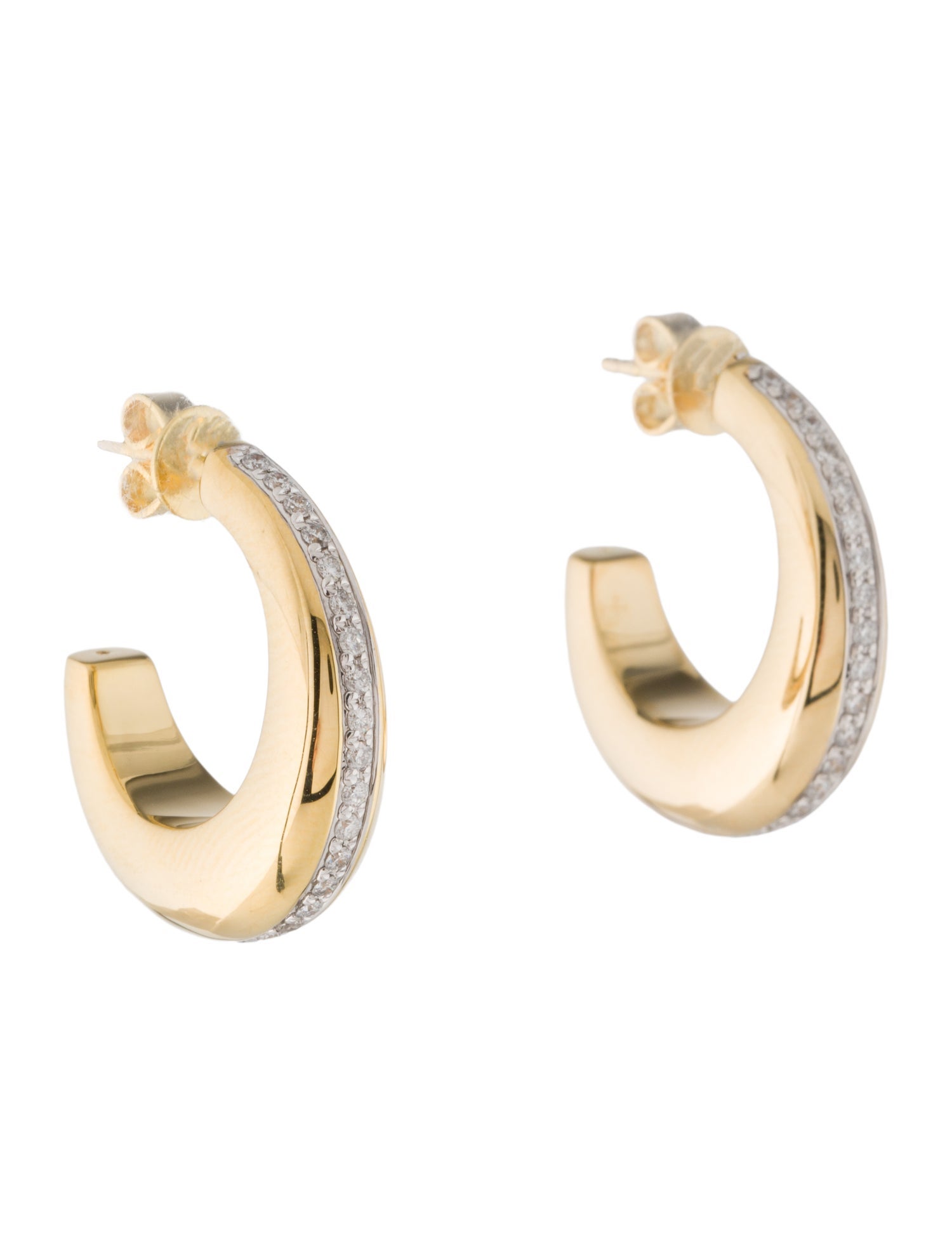 Earrings 14K Diamond Hoop Earrings