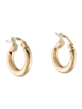 Earrings 14K Diamond Hoop Earrings