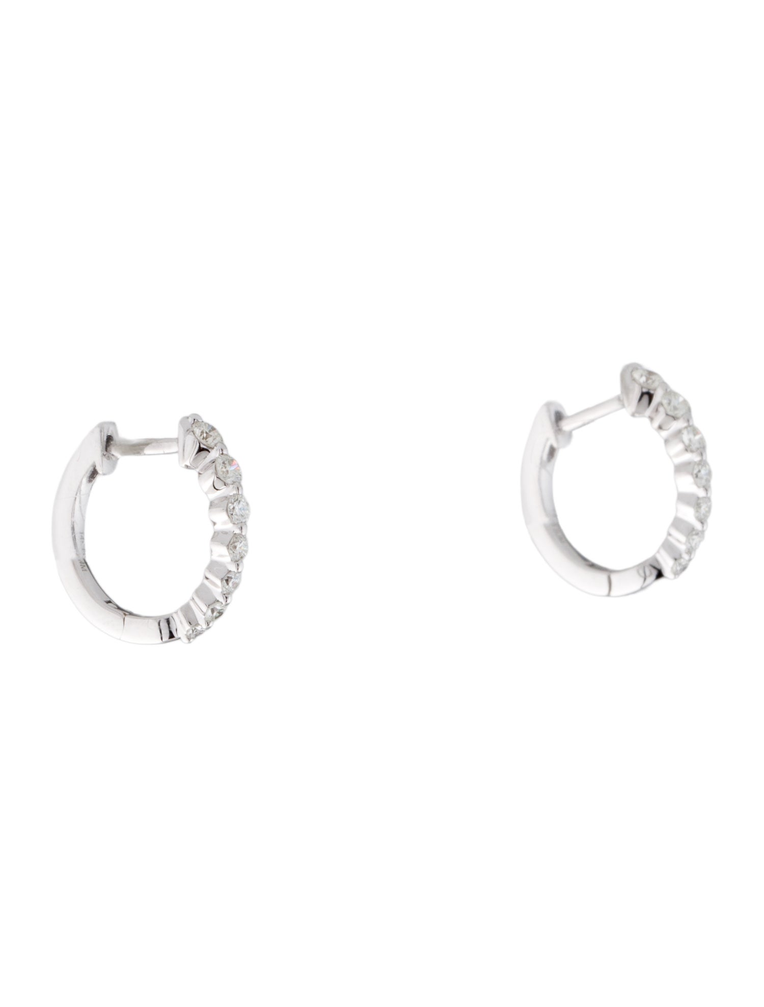 Earrings 14K Diamond Huggie Earrings