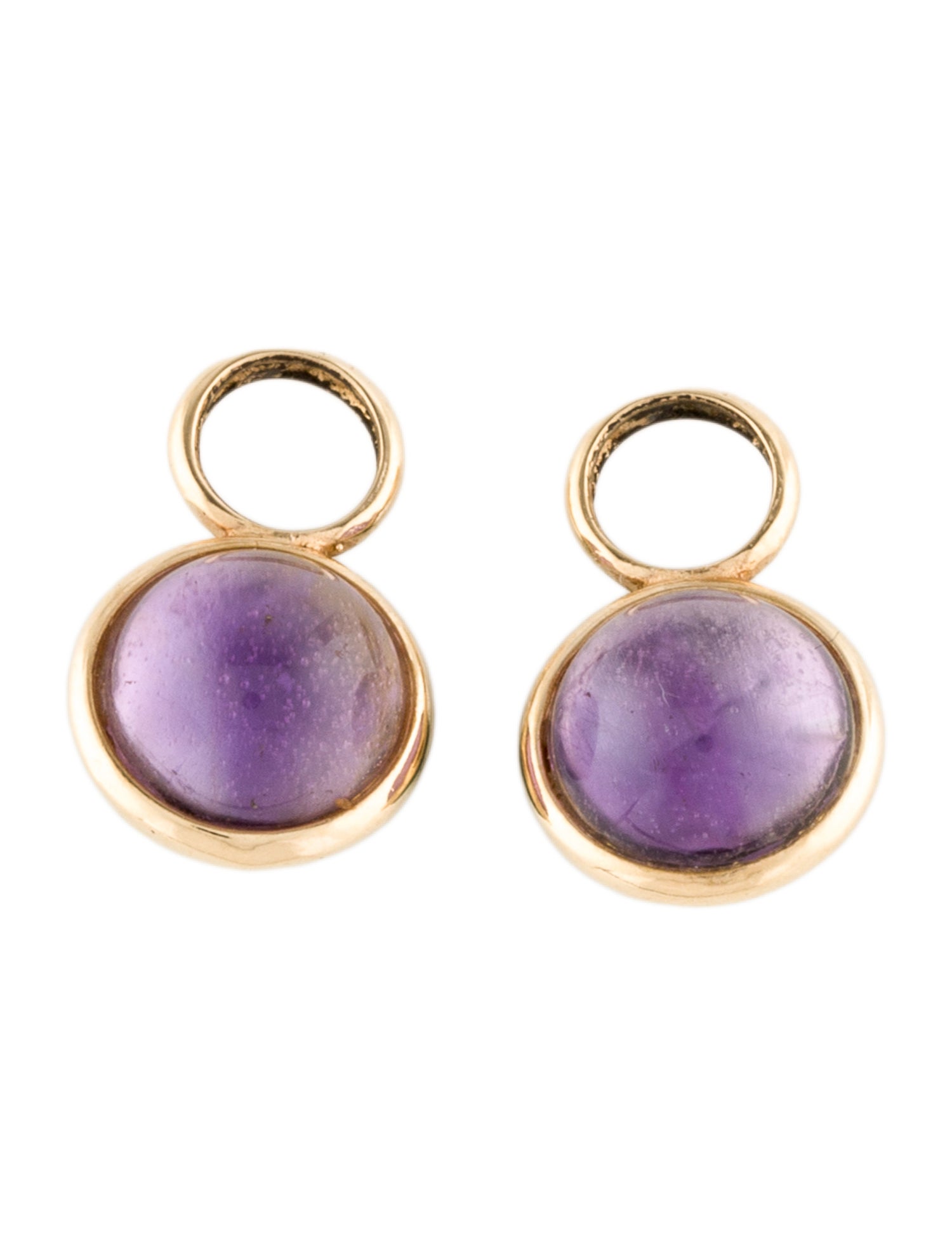 Earrings 14K Amethyst & Malachite Earring Enhancers
