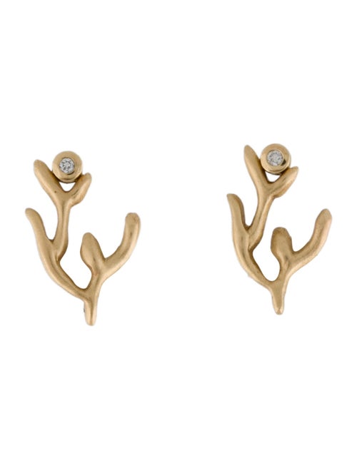 Earrings 14K Diamond Vine Earrings