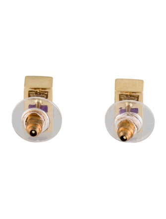 Earrings 14K 2.04ctw Amethyst & Diamond Stud Earrings