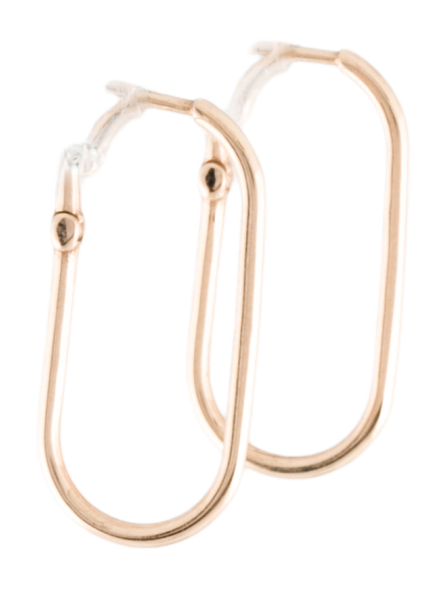 Earrings 14K Oval Drop Earrings