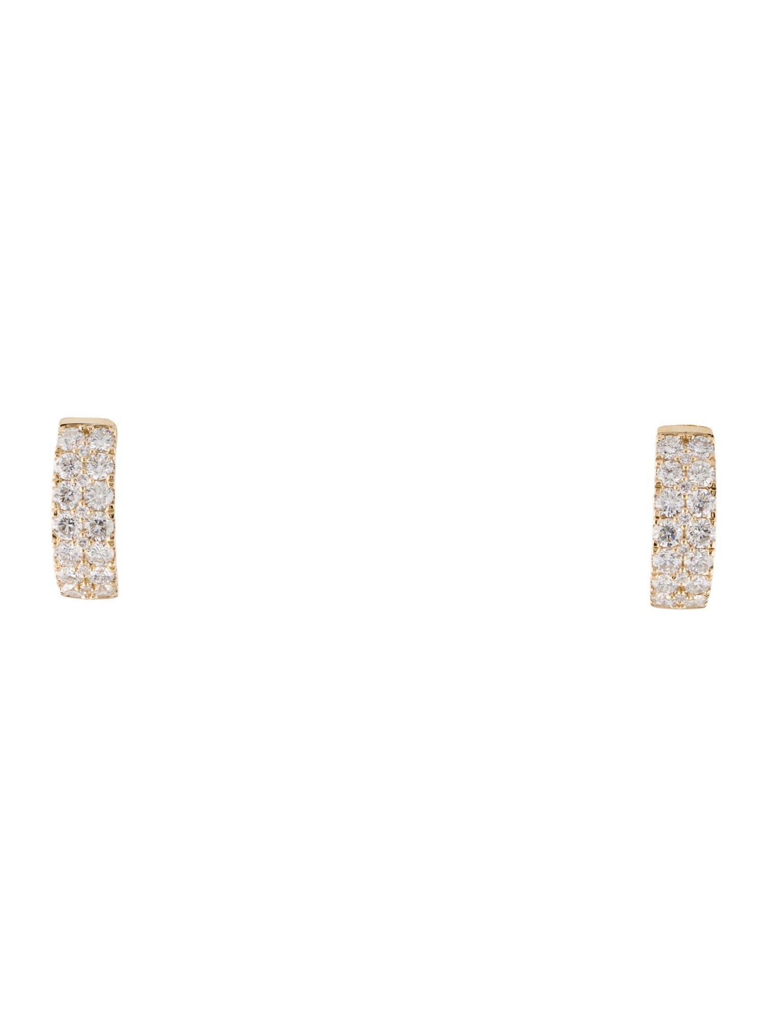 Earrings 14K 1.89ctw Diamond J Hoop Earrings