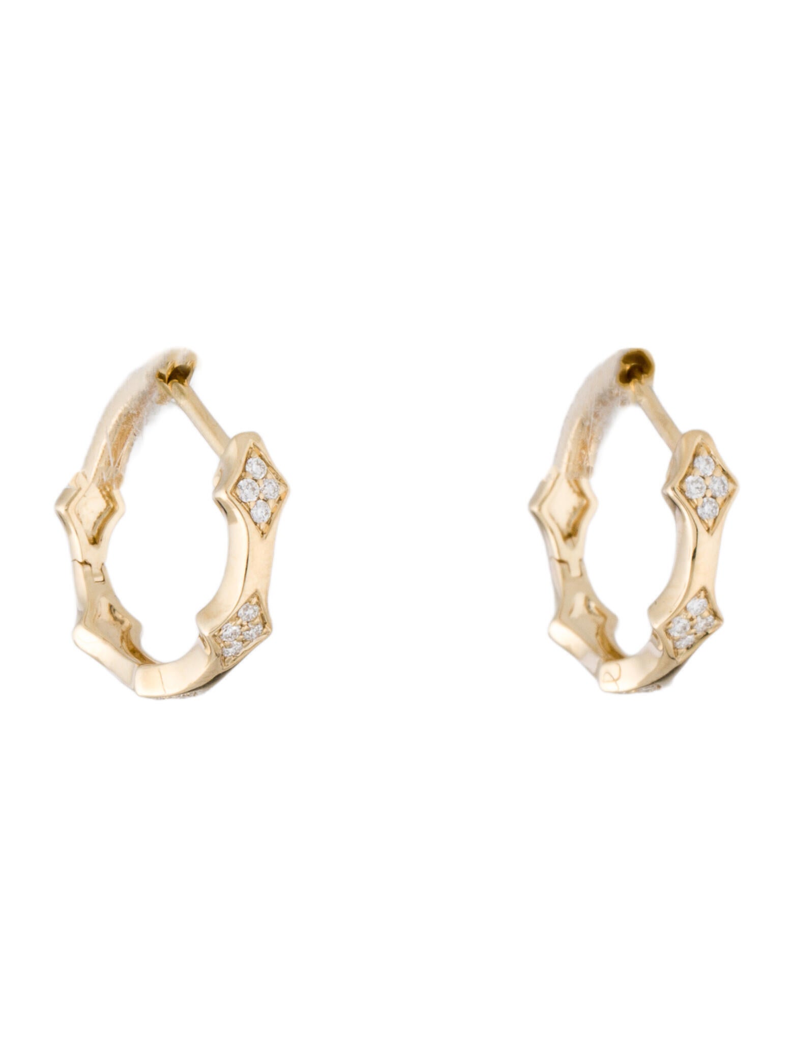 Earrings 14K Diamond Hoop Earrings