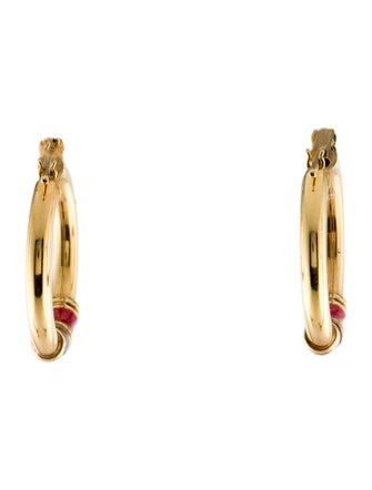 Earrings 14K Enamel Hoop Earrings