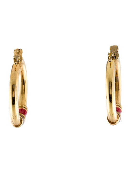 Earrings 14K Enamel Hoop Earrings