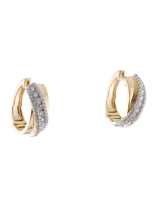 Earrings 14K Diamond Hoop Earrings