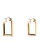 Earrings 14K Square Hollow Hoop Earrings